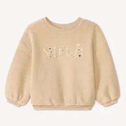 Sweatshirt fleece oversize voor babymeisje