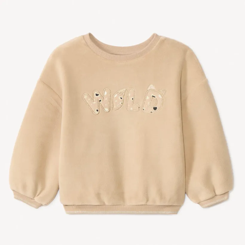 Sweatshirt fleece oversize voor babymeisje