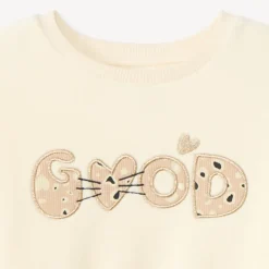 Sweatshirt fleece oversize voor babymeisje