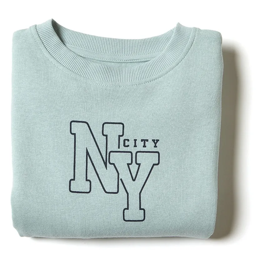 Sweatshirt fleece print "NY city" voor jongen