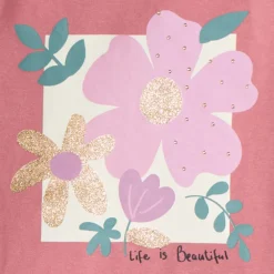 Sweatshirt fleece uni met fantasieprint meisjes