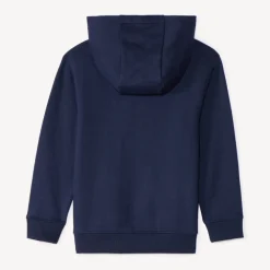 Sweatshirt in effen fleece met groot fantasieprint en puff print jongens