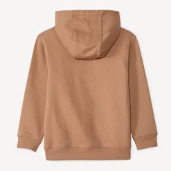 Sweatshirt in effen fleece met groot fantasieprint en puff print jongens