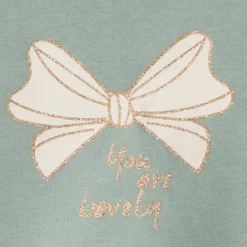 Sweatshirt in effen fleece met Love print voor babymeisje