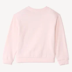 Sweatshirt in effen lichtroze fleece met Pikachu Pokémon-print meisjes