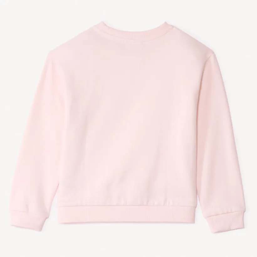 Sweatshirt in effen lichtroze fleece met Pikachu Pokémon-print meisjes