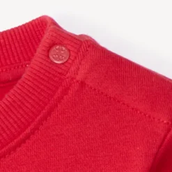 Sweatshirt in fleece Batman Warner voor babyjongens rood met lange mouwen