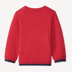 Sweatshirt in fleece Batman Warner voor babyjongens rood met lange mouwen