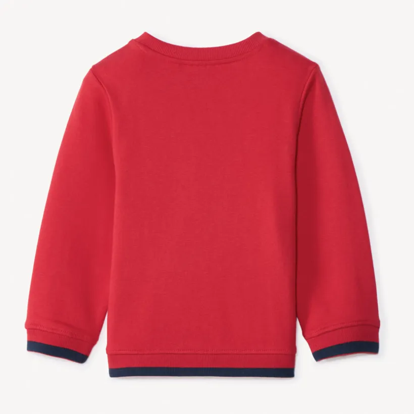 Sweatshirt in fleece Batman Warner voor babyjongens rood met lange mouwen