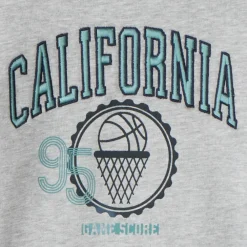 Sweatshirt in fleece met California-borduursel jongens