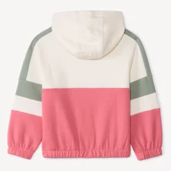 Sweatshirt in fleece met colourblockkap meisjes