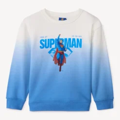 Sweatshirt in fleece met dégradé-effect Superman Warner jongens