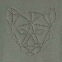 Sweatshirt in fleece met doorgestikt dierenpatroon jongens