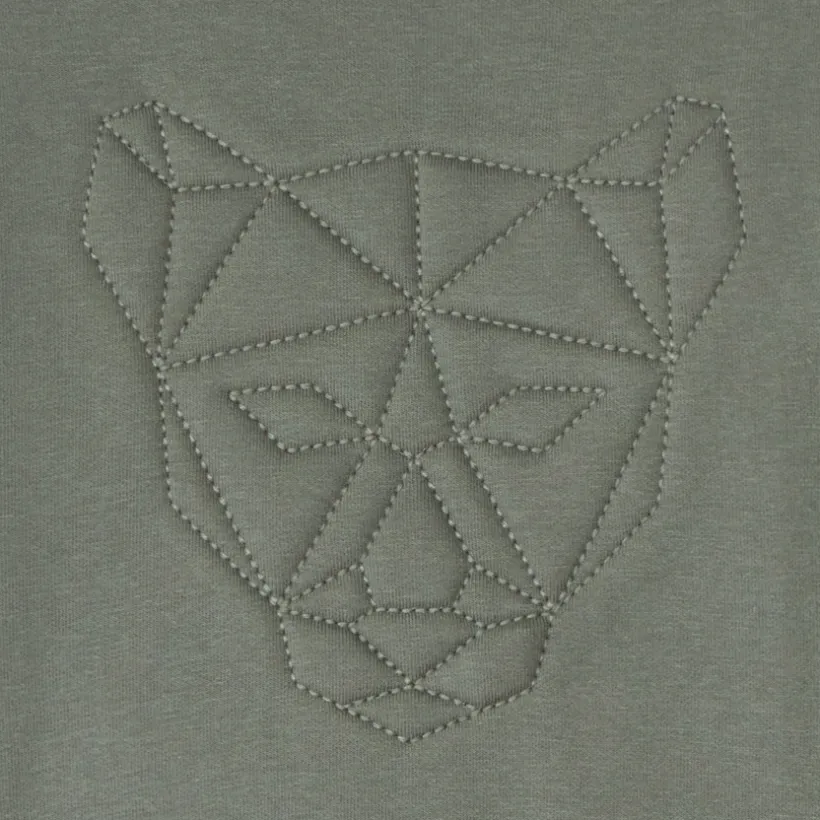 Sweatshirt in fleece met doorgestikt dierenpatroon jongens