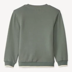 Sweatshirt in fleece met doorgestikt dierenpatroon jongens