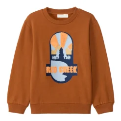 Sweatshirt in fleece met fantasieborduring jongens