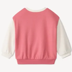 Sweatshirt in fleece met glinsterende eenhoornprint en geborduurde details voor babymeisje