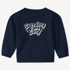 Sweatshirt in fleece met oversize pasvorm en print voor babyjongens