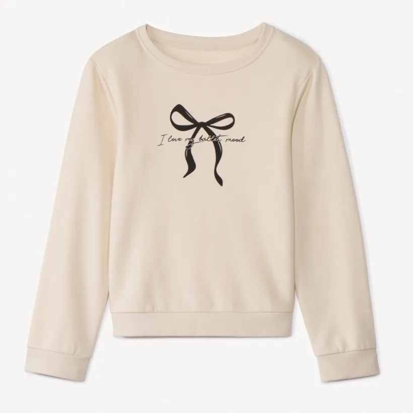 Sweatshirt in fleece met print meisjes