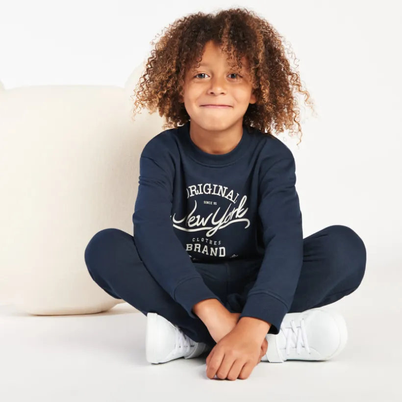 Sweatshirt in fleece met print jongens
