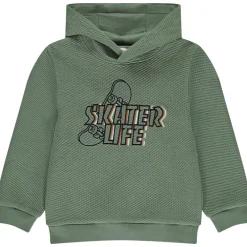 Sweatshirt in fleece met skateprint jongens