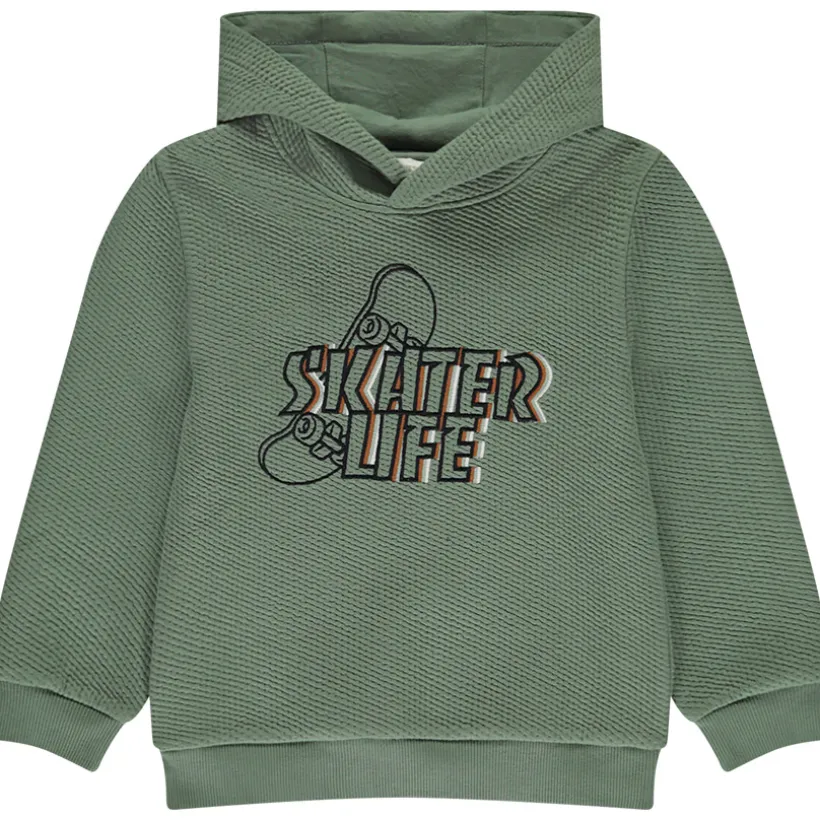 Sweatshirt in fleece met skateprint jongens