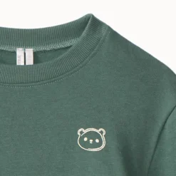 Sweatshirt-jogging set met puff print beer voor babyjongen