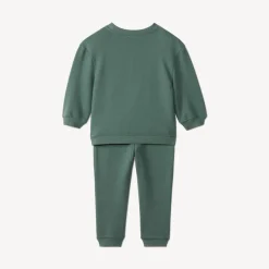 Sweatshirt-jogging set met puff print beer voor babyjongen
