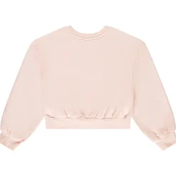 Sweatshirt korte effen met Engels borduursel voor meisjes