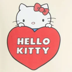 Sweatshirt meisje in oversized fleece met Hello Kitty-print
