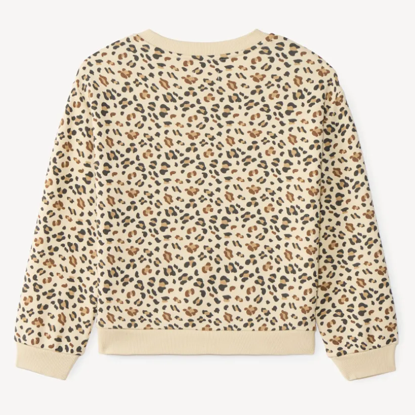 Sweatshirt meisjes met luipaardprint