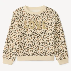 Sweatshirt meisjes met luipaardprint