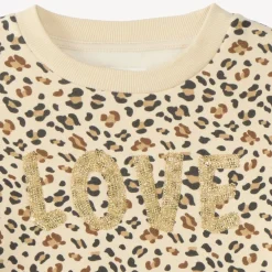 Sweatshirt meisjes met luipaardprint