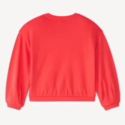 Sweatshirt meisjes oversized van fleece met Hello Kitty borduurwerk
