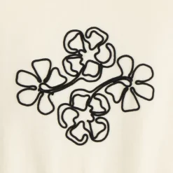 Sweatshirt meisjes van fleece met cording bloemen