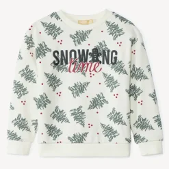Sweatshirt met bedrukte dennenbomen jongens