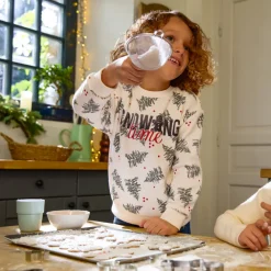 Sweatshirt met bedrukte dennenbomen jongens