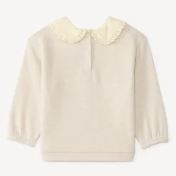 Sweatshirt met Claudine-kraag en fruitmotief voor meisjesbaby's