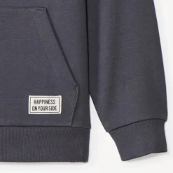 Sweatshirt met effen fleecekap jongens