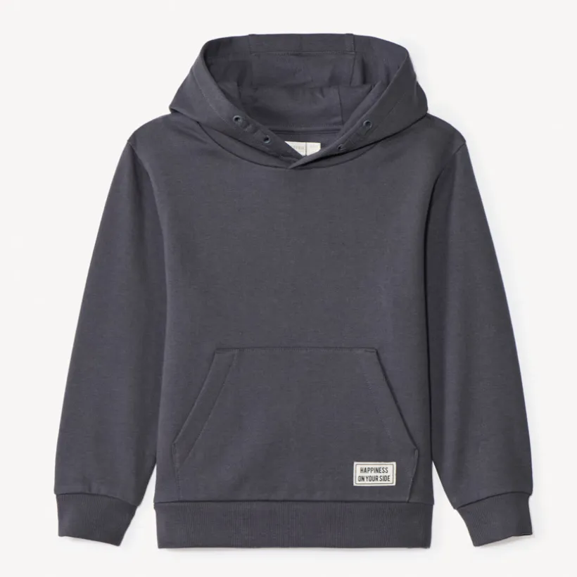 Sweatshirt met effen fleecekap jongens
