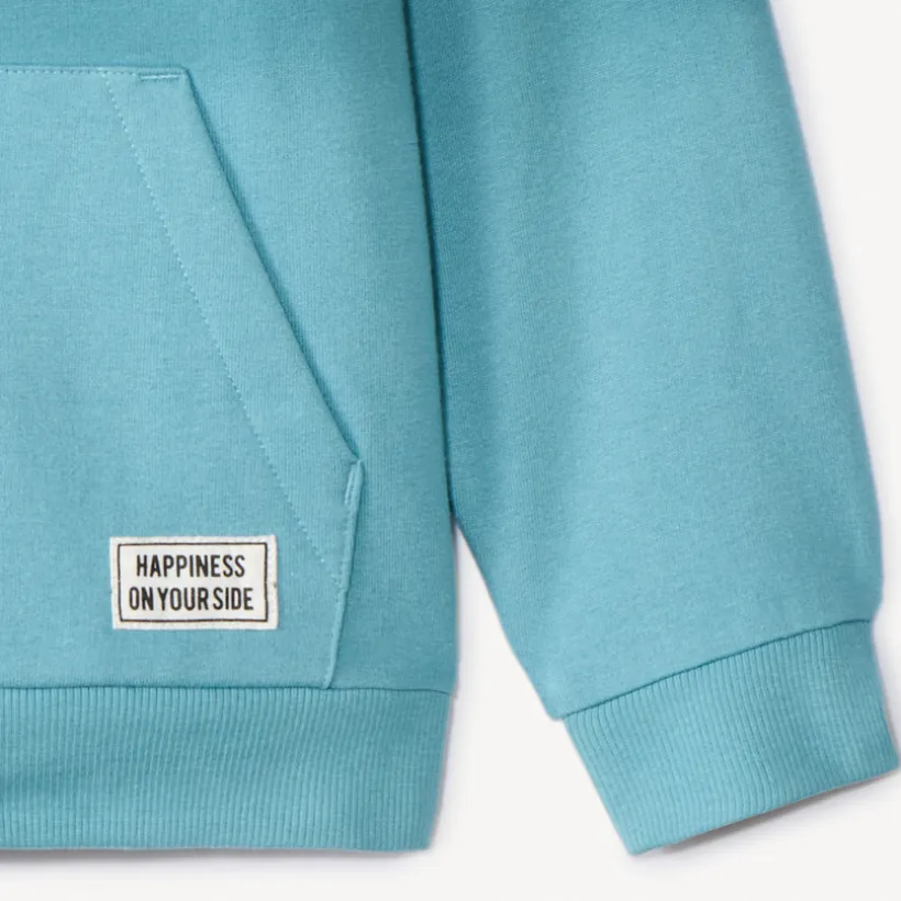 Sweatshirt met effen fleecekap jongens