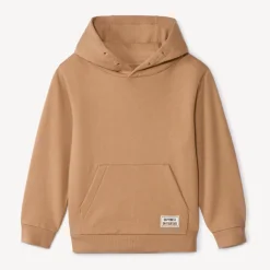 Sweatshirt met effen fleecekap jongens