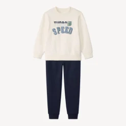 Sweatshirt met fantasieprint en effen joggingbroek jongens