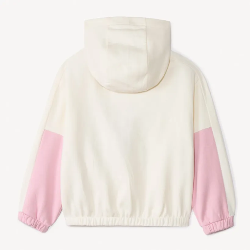 Sweatshirt met kap en colour block effect met vlinderprint meisjes