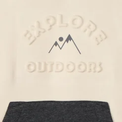 Sweatshirt met kap in fleece, colourblock effect jongens