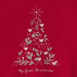 Sweatshirt met kerstboomprint voor meisjesbaby's