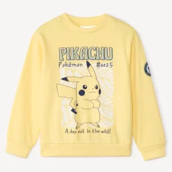Sweatshirt met Pikachu Pokémon-print jongens
