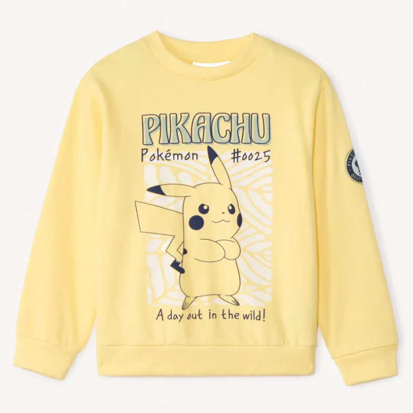 Sweatshirt met Pikachu Pokémon-print jongens