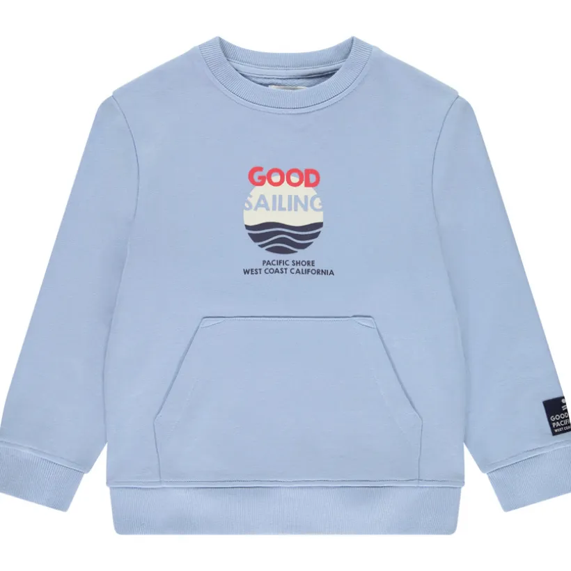 Sweatshirt met print en kangoeroezak voor jongen