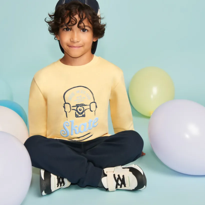 Sweatshirt met puff print jongens